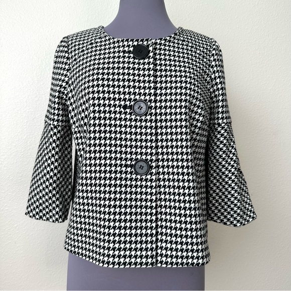 Vintage Houndstooth Stretch Blazer Sz PM - Picture 6 of 14